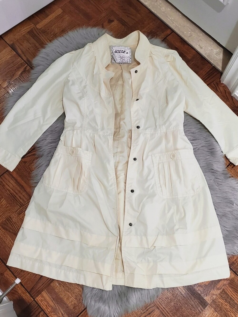 Vintage Y2K Costa Blanca Rain Trench Coat Without Sash